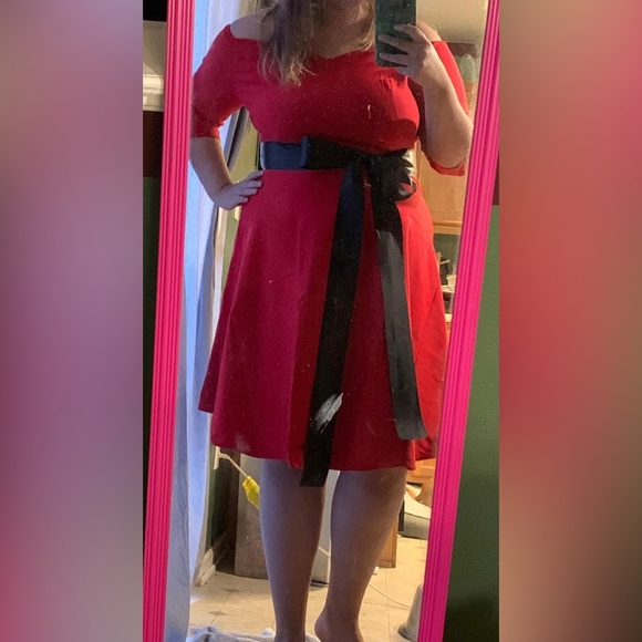 GRACE KARIN Women's Off Shoulder Pleated Flared A-line Cocktail Party Dress - Picture 10 of 10